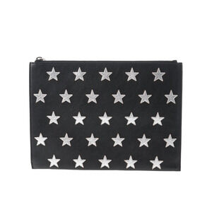 SAINT LAURENT Black Calfskin Clutch Bag